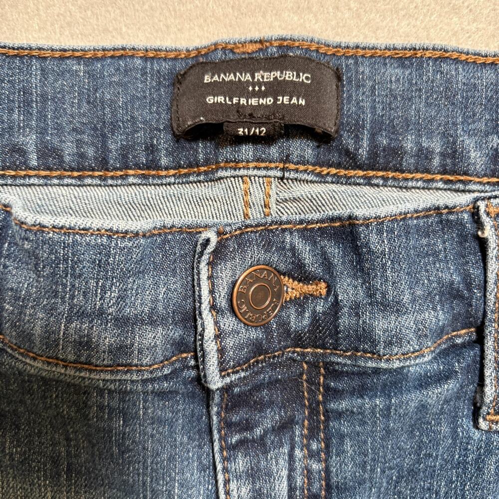 Banana Republic Girlfriend Jeans Light Wash Blue Women’s Size 31/12 Excellent - Picture 3 of 5